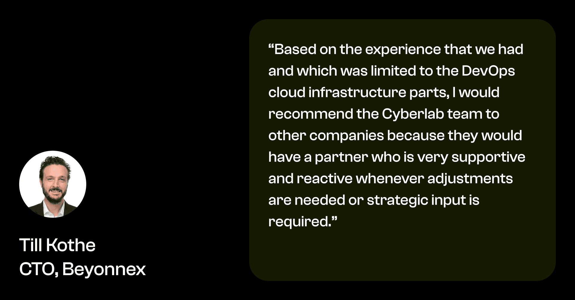 Beyonnex and Cyberlab collaboration testimonial - Till Kothe